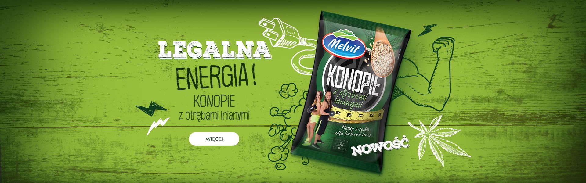 Konopie z otrębami lnianymi