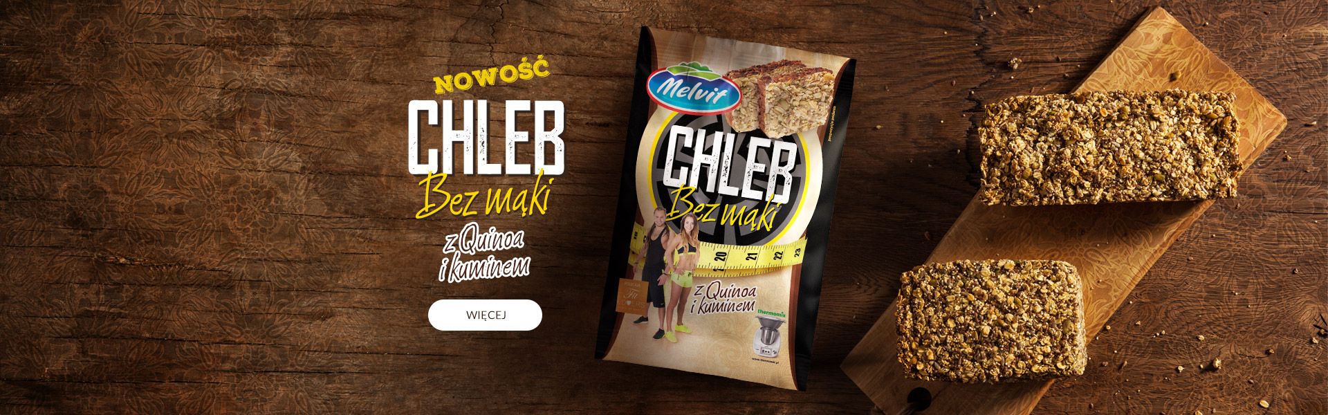 Chleb bez mąki z quinoa i kuminem