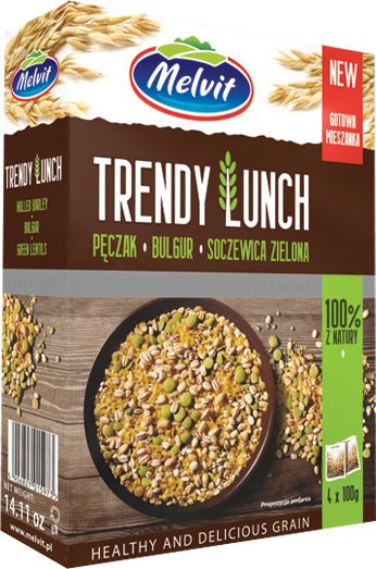 Trendy Lunch pęczak, bulgur, soczewica zielona 4 x 100 g
