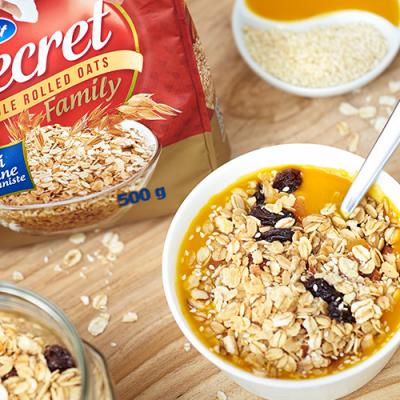 Owsiane mango MONSTER - Granola z musem z mango